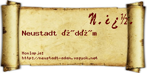 Neustadt Ádám névjegykártya
